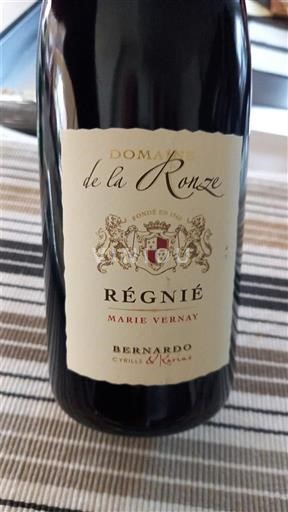 Beaujolais Régnié Domaine La Ronze Marie Vernay 2021