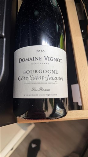 Bourgogne Ikke specificeret Domaine Vignot Les Ronces 2020