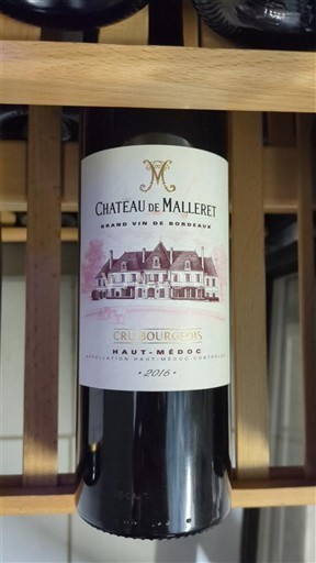 Bordeaux Haut-Médoc Cru Bourgeois Château Malleret 2016