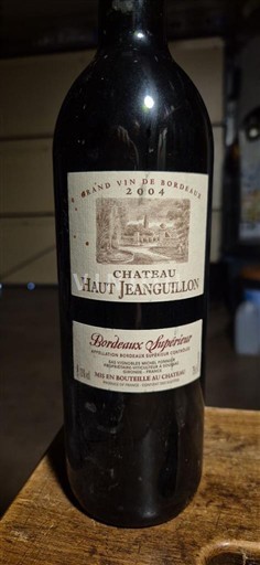 Bordeaux Bordeaux Supérieur Château Haut Jeanguillon 2004