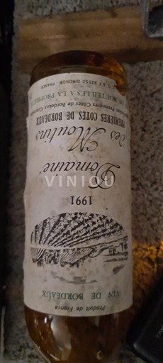 Bordeaux Prve obale Bordeauxa Domaine Des Moines 1991