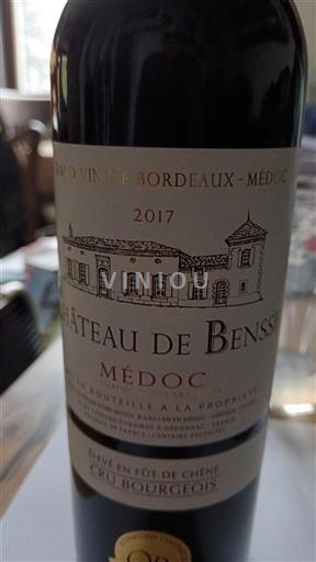 Bordeaux Médoc Cru Bourgeois Château Bensse 2017