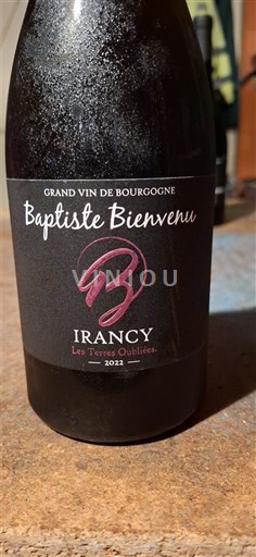 Burgundi Irancy Premier Cru Baptiste Bienvenu Les Terres Oubliées 2022