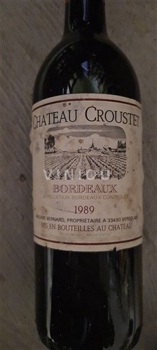 Bordeaux Château Croustet 1989