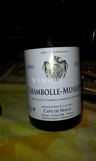 Burgundi Chambolle-Musigny Cave de Nolay 2001