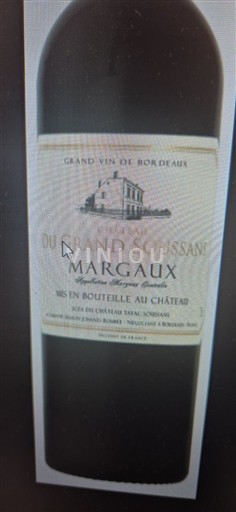 Bordeaux Margaux Du Grand Soussans 2022