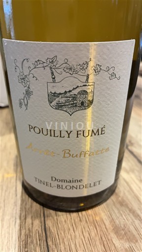 Thung lũng sông Loire Pouilly-fumé Domaine Tinel-Blondelet Arrêt-Buffatte Không niên vụ