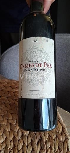 Bordeaux Saint-Estèphe Château Ormes de Pez 2008