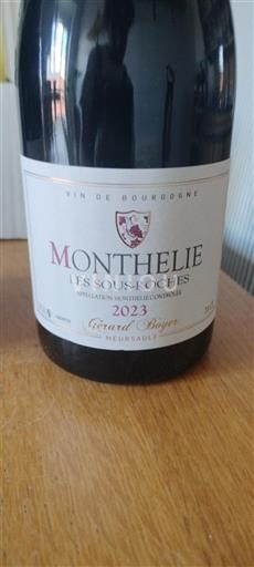 Borgonha Monthélie Gérard Boyer Les Sous-Roches 2023