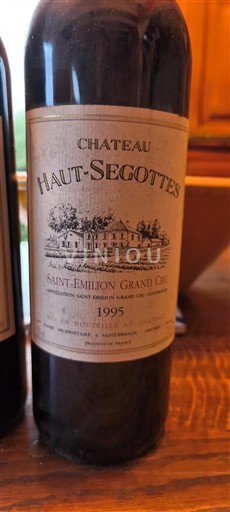 Bordeaux Saint-Émilion Grand Cru Grand Cru Château Haut-Segottes 1995