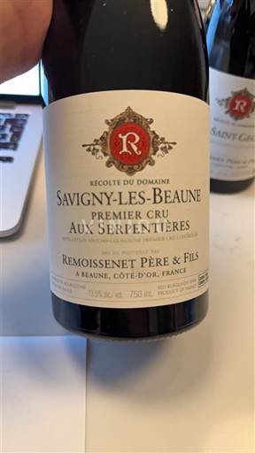 Bourgogne Savigny-lès-beaune Premier Cru Remoissenet Père & Fils Aux Serpentières 2022