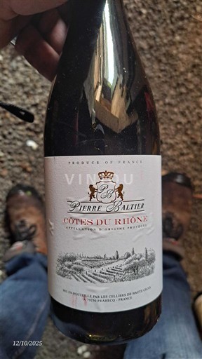 Rhônedalen Côtes du Rhône Pierre Baltier Icke årgångsbetecknad
