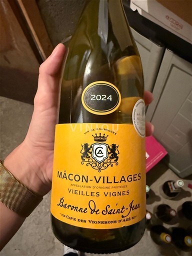 Burgundi Mâcon ja Mâcon-kylät Baronne de Saint-Jean Vieilles Vignes 2024
