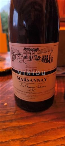 Burgundi Marsannay Domaine Bart Les Champs Salomon 2010
