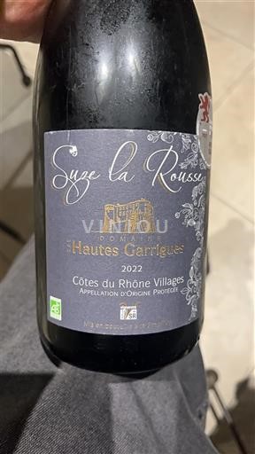 Rhônen laakso Côtes-du-rhône-villages Domaine Hautes Garrigues Suze la Rousse 2022