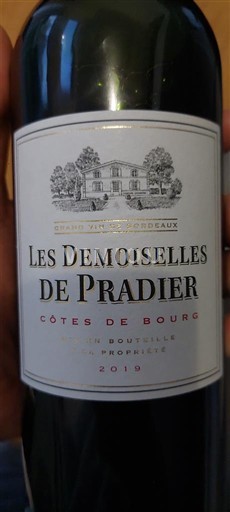 Burdeos Côtes-de-bourg Les Demoiselles de Pradier 2019