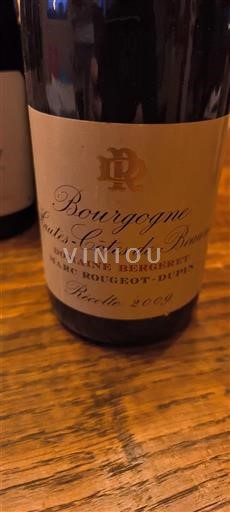 Bourgogne Hautes Côtes de Beaune Domaine Bergeret Marc Rougnot-Dupin 2009