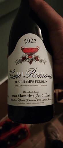 Burgundy Vosne-Romanée Domaine Audiffred Aux Champs Perdrix 2022