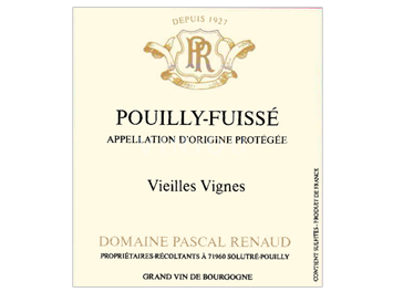 Bourgogne Pouilly-fuissé Domaine Pascal Renaud Vieilles Vignes 2023