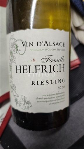 Vin Blanc sec Famille Helfrich 2020 France Alsace Vin de France