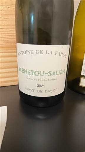 Loire-dalen Menetou-Salon Antoine de la Farge Mont de Davet 2024