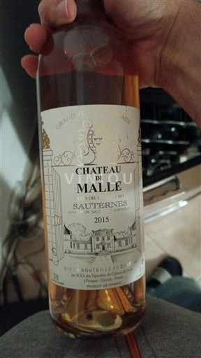 Bordeaux Sauternes Grand Cru Château Malle 2015