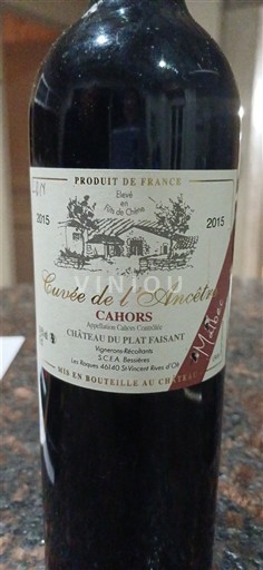 Jihozápad Cahors Château Plat Faisant de l'Ancêtre 2015