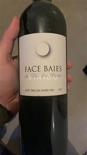 Bordeaux Saint-Émilion Grand Cru Grand Cru Clos des Baies Face Baies 2015