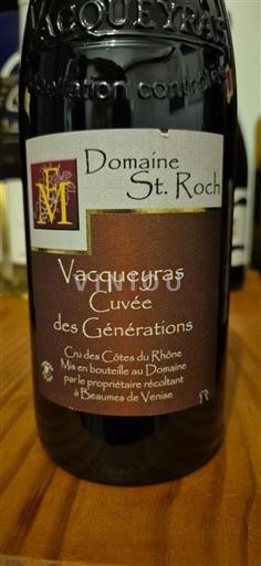 Thung lũng Rhône Vacqueyras Domaine St. Roch des Générations 2014