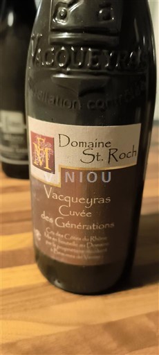 Rhône-dalen Vacqueyras Domaine St. Roch des Générations 2014