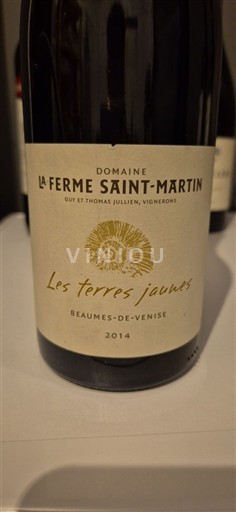 Rhône-dalen Beaumes de Venise Domaine La Ferme Saint-Martin Les terres jaunes 2014