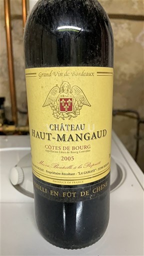 Burdeos Côtes-de-bourg Château Haut-Mangaud 2005