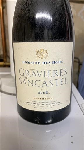 Languedoc Minervois Domaine Des Homs Gravières de Sancastel 2006