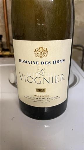 Languedoc-Roussillon Pays d'Oc Domaine Des Homs Le Viognier 2012