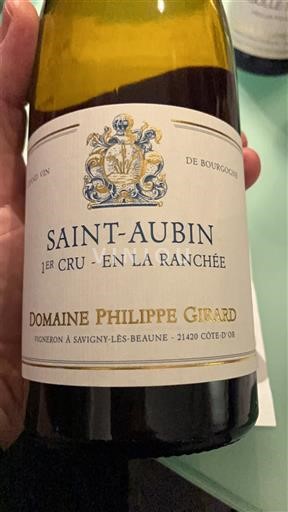 Bourgogne Thánh Aubin Premier Cru Domaine Philippe Girard En la Ranchée 2023