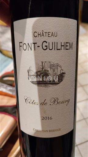 Bordeaux Côtes-de-bourg Château Font-Guilhem 2016