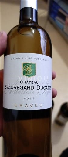 Bordeaux Graves Château Beauregard Ducasse Albertine Peyri 2018
