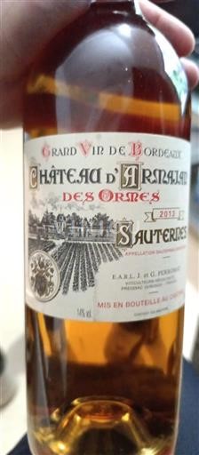 Bordeaux Sauternes Château Armailhac des Ormes 2013