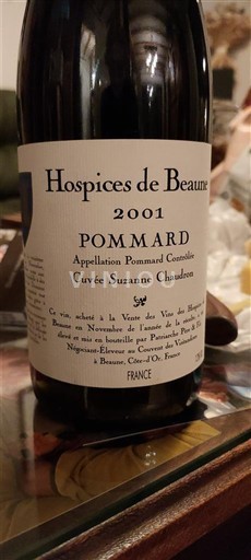 Bourgogne Pommard Hospices de Beaune Suzanne Chaudron 2001