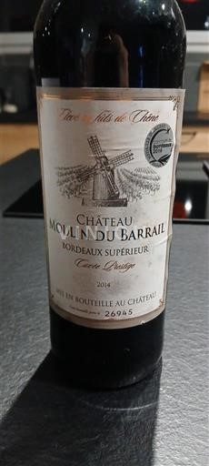 Bordeaux Bordeaux Supérieur Château Moulin du Barrail Prestige 2014