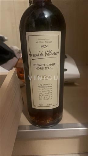 Roussillon Rivesaltes Arnaud de Villeneuve Rivesaltes Ambré Hors d'Âge 1976