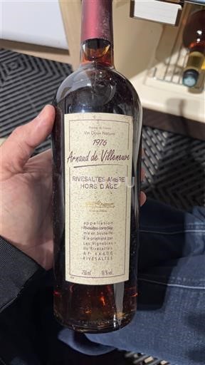 Roussillon Rivesaltes Arnaud de Villeneuve Rivesaltes Ambré Hors d'Âge 1976