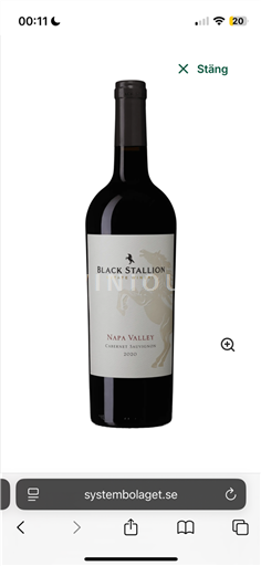 California AVAs Napa Valley Black Stallion Cabernet Sauvignon 2020
