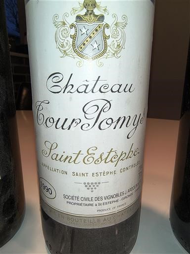 Bordeaux Saint-Estèphe Château Tour pomys 1990