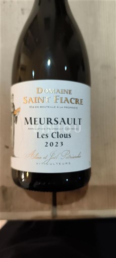 Bourgogne Meursault Domaine Saint Fiacre Les Clous 2023