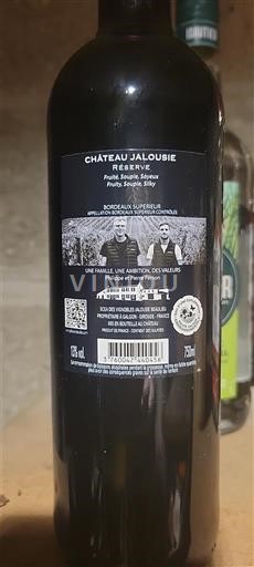 Bordoja Bordeaux Supérieur Château Jalousie Réserve 2021