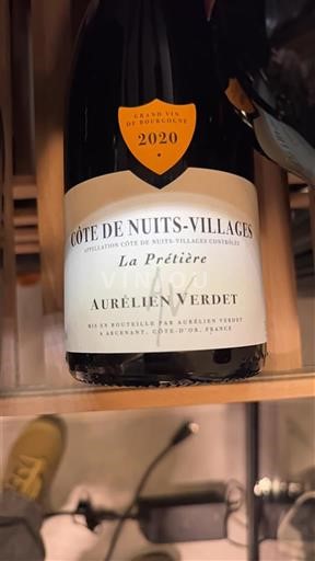 Burgundy Côte de Nuits Villages Aurélien Verdet La Prètière 2020