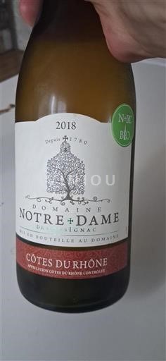Rhônen laakso Côtes-du-rhône Domaine Notre-Dame de Cousignac 2018