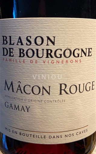 Burgundi Mâcon ja Mâcon-kylät Blason de Bourgogne Mâcon Rouge Gamay 2024