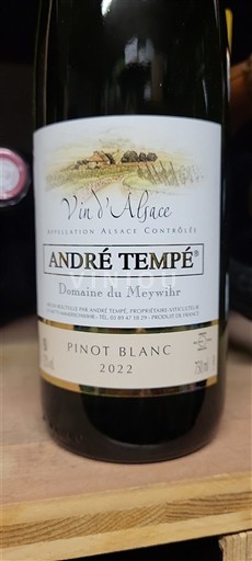 Elsass André Tempé Domaine du Meywihr Pinot blanc 2022